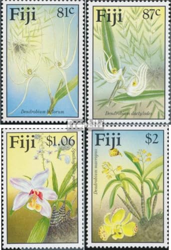 Sellos de filatelia MNH de orquídeas exóticas Fiji 1997 Prophila 800-803