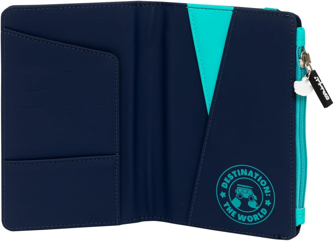 Mr. Wonderful - Passport Holder Blue - Destination: The World, Multicoloured, estandar, Classic, Multicoloured, estandar, Classic