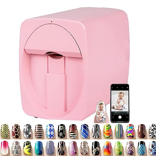 Image of Professional Mini 3D Nail Printer - Portable Mobile Nail Art Machine for Kids, Nail Studios, Manicurists & Nail Enthusiasts - Perfect for Creative Nail Designs, White