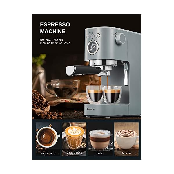 Espresso Machine Coffee Makers 15 Bar Cappuccino Machines with Milk Frother for Espresso/Cappuccino/Latte/Mocha for Home Brewing 1350W - CM6927 - Image 8