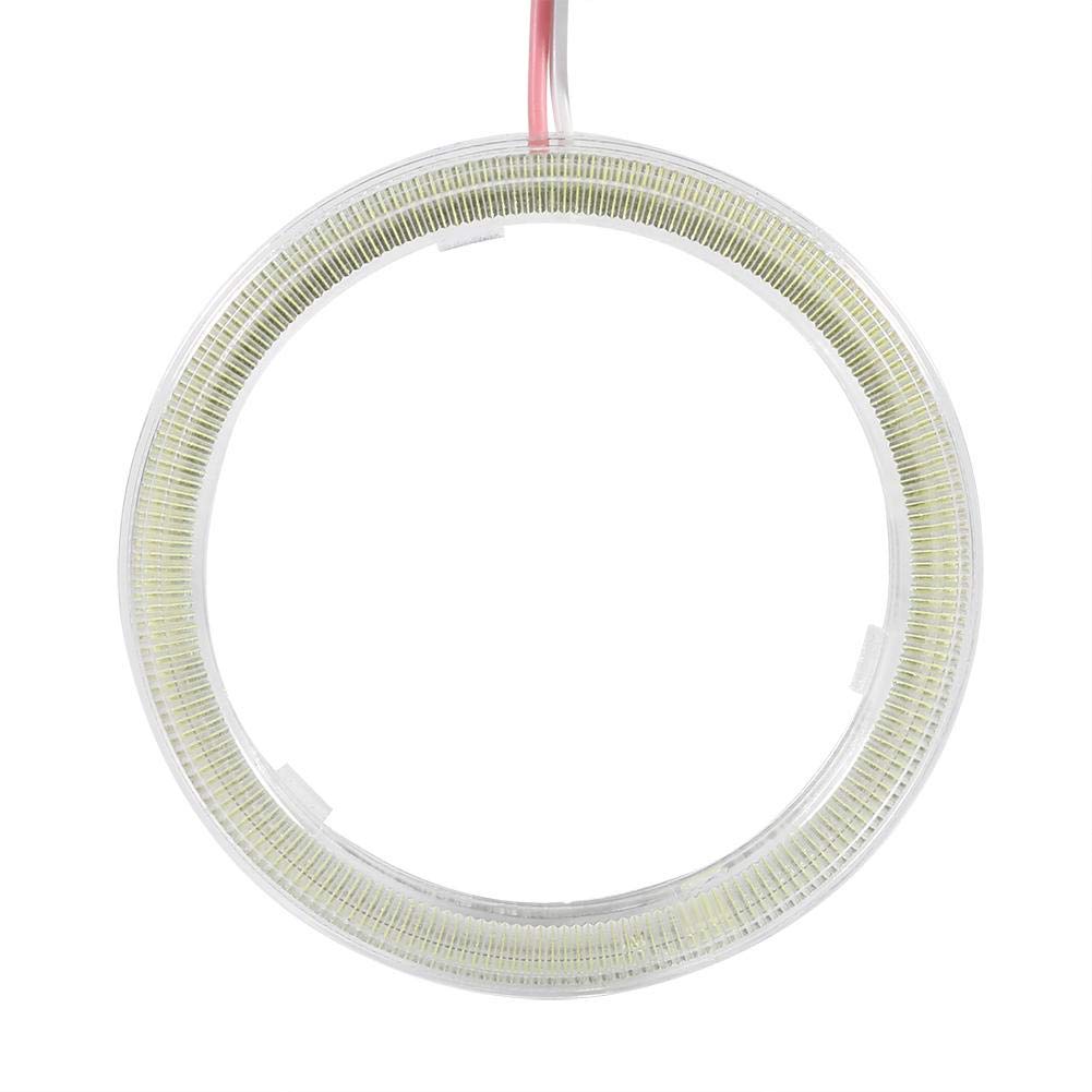 Fydun Anneaux Angel Eyes COB Phares LED 70mm Blanc - Paire Halo DRL Pour Voiture Et Moto