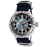 vostok amphibia se ⌚ Langlebig und solid: Automatisches VOSTOK 2416B Selbstaufzieh-Uhrwerk | 31 Rubin-Edelsteine | 31 Stunden Gangreserve | Anti-Shock (stoßfest) Ausgleich | verschraubte Krone.