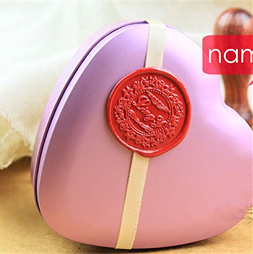 Mnyr Custom Logo Picture Letters Monogram Sealing Wood Handle Wax Seal Stamp Melting Spoon Colorful Wax Sticks Wood Gift Box Set Kit #TOP6