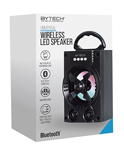 bytech universal wireless speaker led lights