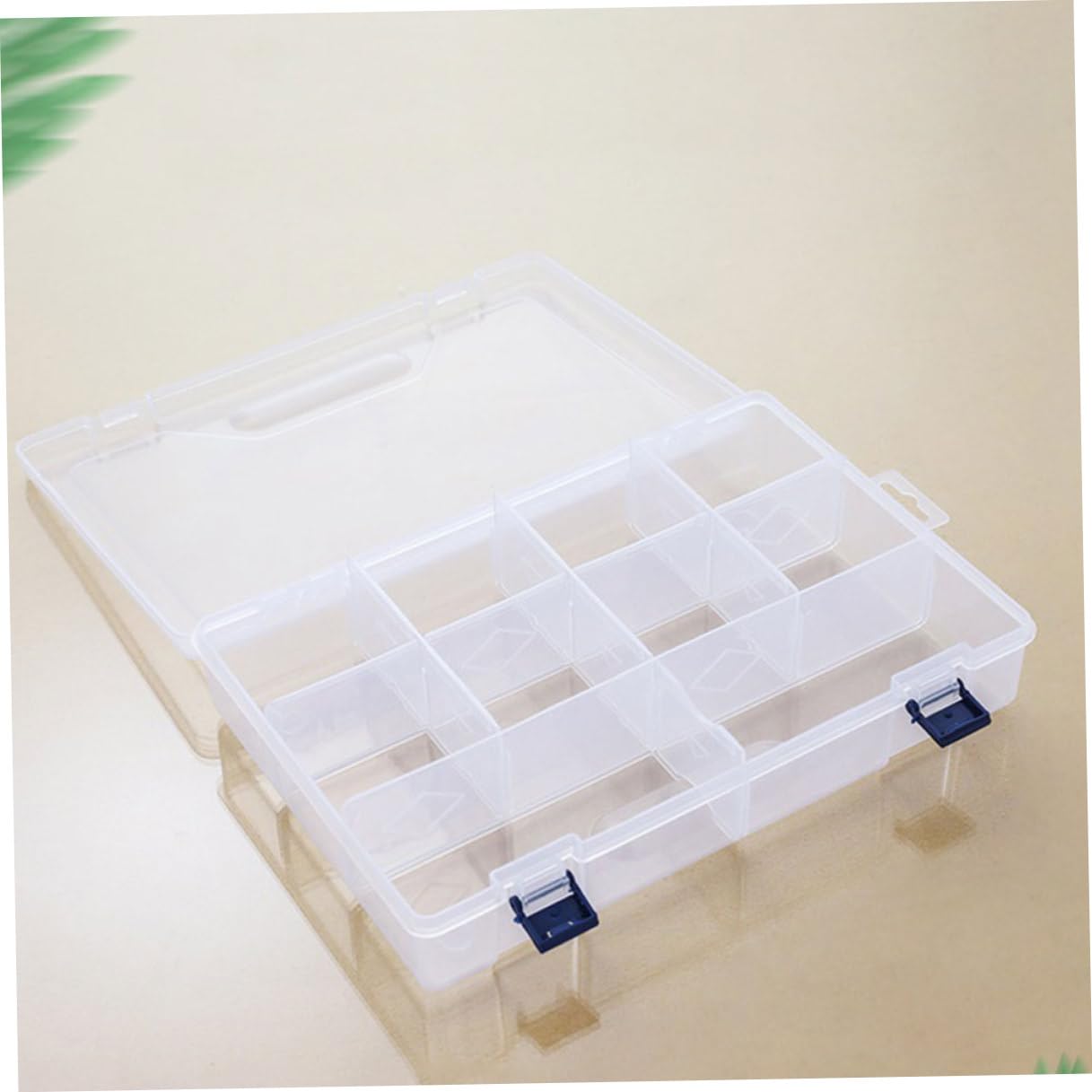 4 Pezzi Contenitore Trasparente con Scomparti Rimovibili Scatola Organizer per Utensili e Accessori Box Plastica Multifunzionale per Casa e Laboratorio