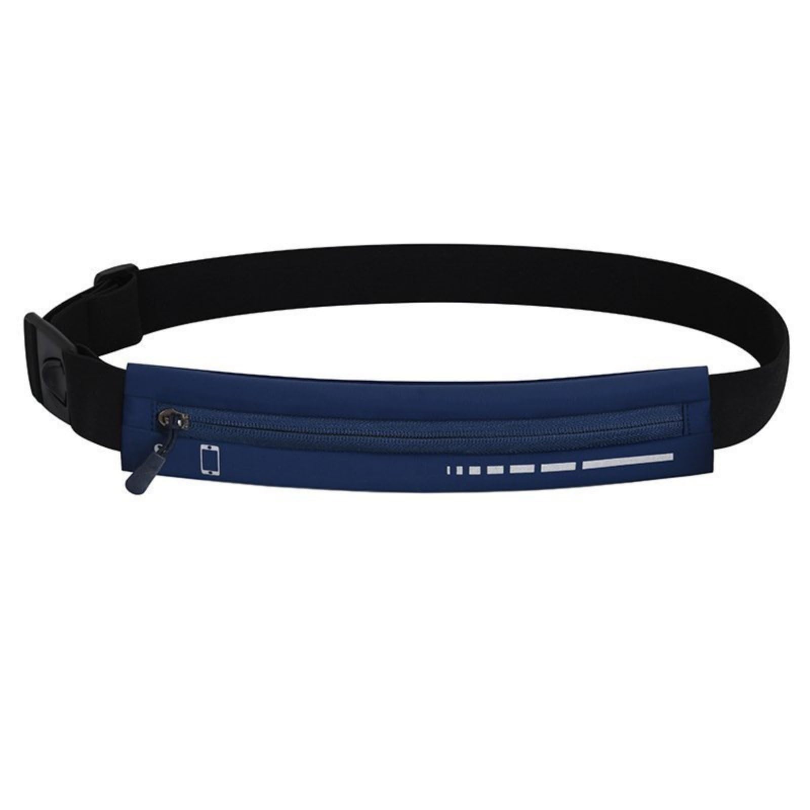 Large Capacity Running Waist Pack Hands Free Fitness Waist Bag Snug Fit Slim Running Belt Lightweight for Runners, Long-Distance Race, Workout, Blue-image-47
