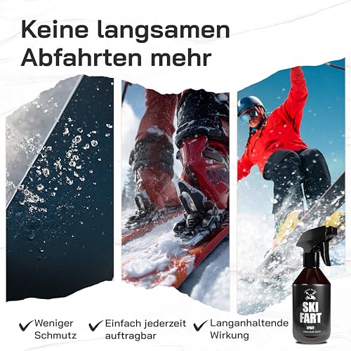 Swift Glide Skiwachs Spray als Abfahrt und Langlaufskiwachs mit extra hoher Gleitfähigkeit, Ski Wax Spray mit natürlichen Inhaltsstoffen und langanhaltender Wirkung, Flüssigwachs Langlaufski - 250ml