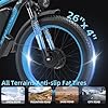 AWD Electric Bike for Adults, Peak 4000W Power 26” Fat Tire Ebike, 34MPH Dual Motor Electric Bicycles, 48V 23AH Removable Battery Fast Dual Hydraulic Brakes All Terrain E-Bikes (V3, Black-Blue) #5