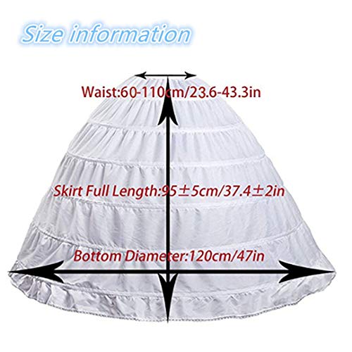 6-Hoops Hoop Skirt Crinoline Petticoat for Wedding Dress Crinoline Underskirt Ball Gown Petticoat for Women4