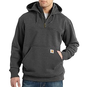 Carhartt Sudadera con cremallera de un cuarto de ajuste holgado para hombre Rain Defender