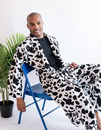 Leveret Mens Robe Soft Micro Fleece Plush Shawl Collar Bathrobe Robe (Size Small-XXLarge)2