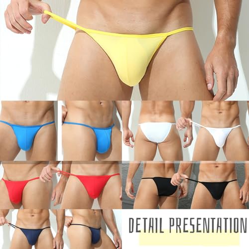 Men's Sexy Ice Silk Bikini Underwear U-convex Pouch Briefs Lingerie2