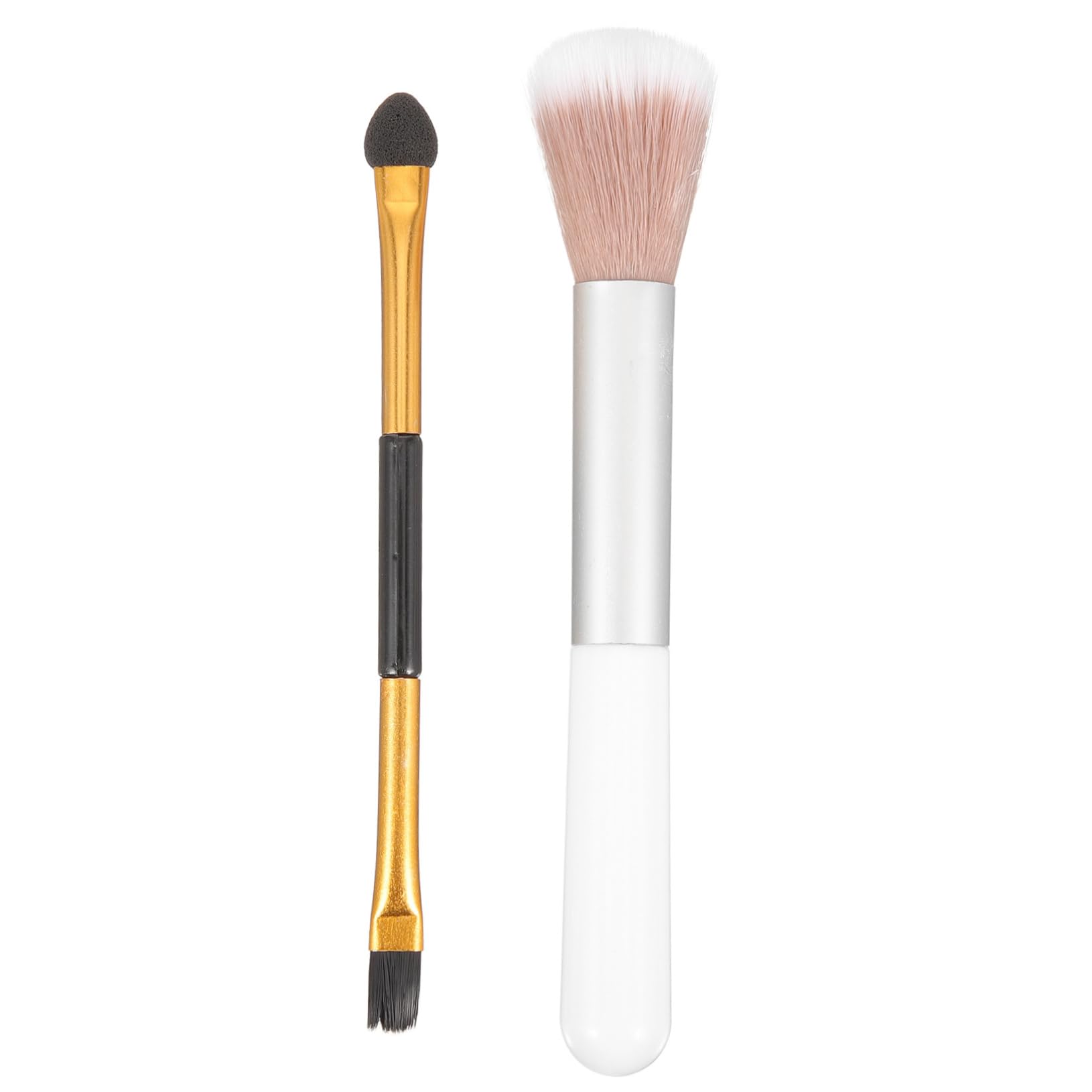 PartyKindom 2pcs Double Headed Blending Brush for Eyeshadow and Highlighter Comfortable Grip Makeup Tool for Home and Use Soft Bristles for Easy Application