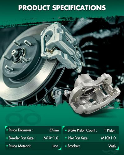 Image of SCITOO Front Driver Side Disc Brake Caliper 19B3306A Compatible For Nissan For Cube 2009-2014,For Nissan For Tiida 2012-2016,For Nissan For Versa 2007-2012,With Bracket 1PC