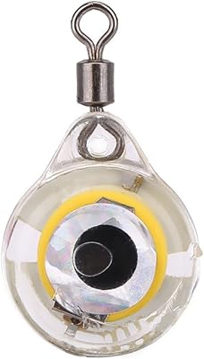 VGEBY LED Fishing Lure Light, Luminous Eye Shape Underwater Fish Attracting Flashing Lamp Tackle Bait(White) Luminous Underwater Luminous Underwater Luminous Underwater