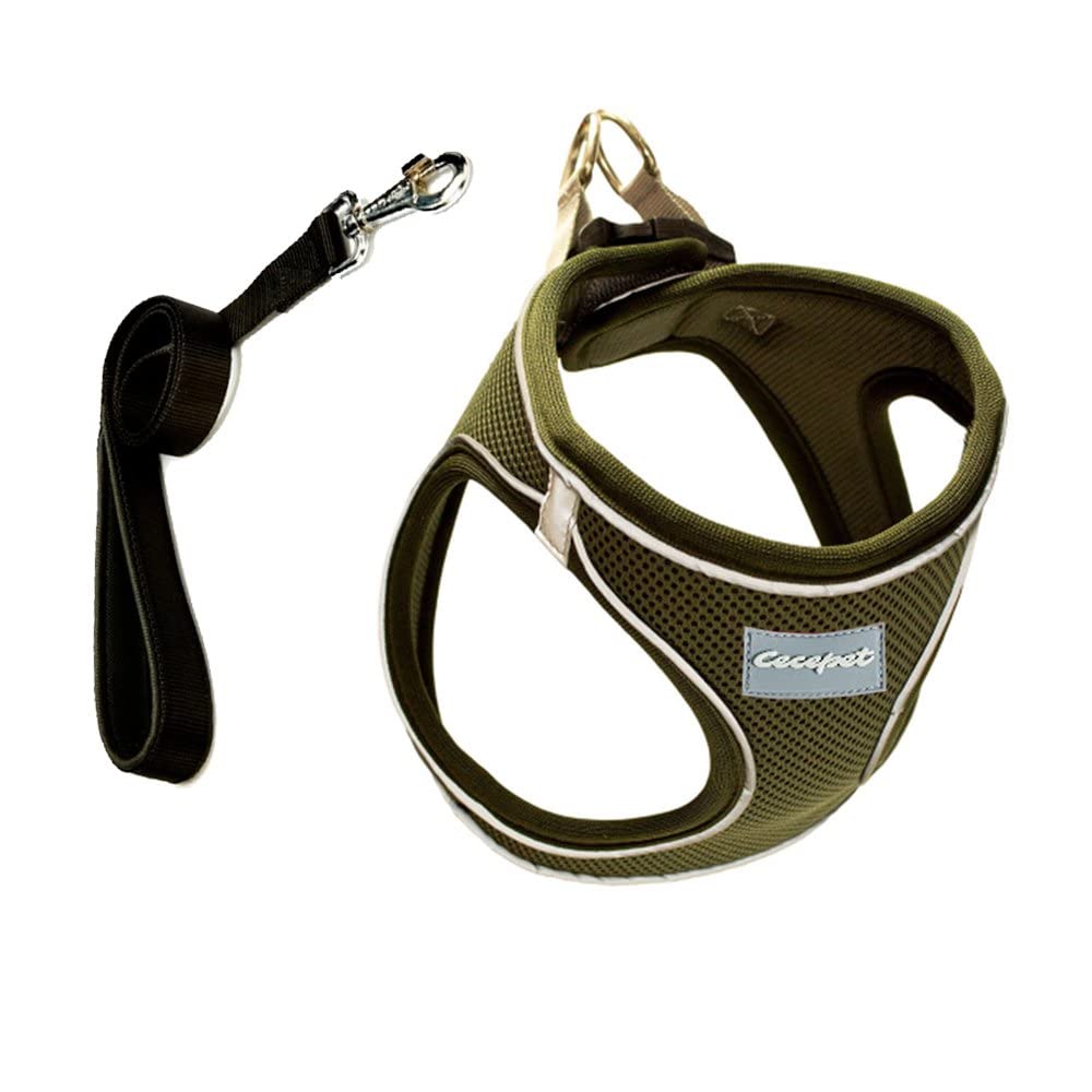 Cool Walk Air Mesh Haki Köpek Göğüs Tasması Small