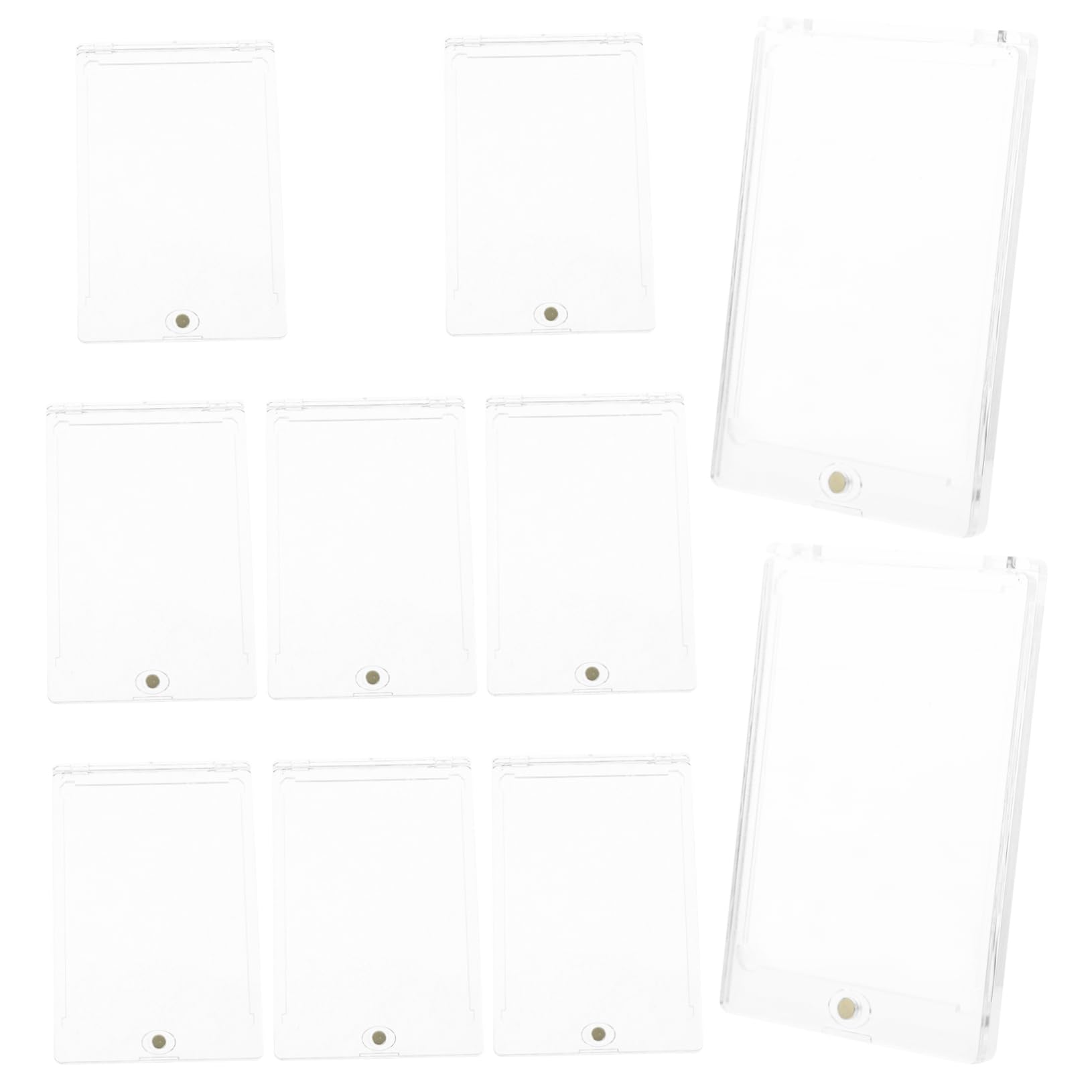 HANABASS Custodia Magnetica per Carte da Collezione Contenitore per Carte in Plastica 10 Pezzi Protegge da Pieghe e Danni e Trading Card