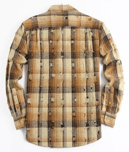 Alex Vando Mens Button Down Shirts Regular Fit Long Sleeve Casual Plaid Flannel Shirt