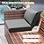 UDPATIO Patio Furniture Set with 44'' Fire Pit Table, 8 PCS Outdoor Sectional Furniture Sets, Slanted Back Outdoor Conversation Set PE Rattan Sofa for Porch W/Coffee Table,Cover, Grey