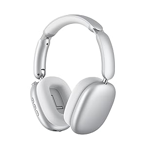 Wentronic Y02 Active Noise Cancelling Headphones,60H Battery,5 EQ Music Modes,Hi-Res Audio,Deep Bass,Foldable Wireless Over Ear Bluetooth 5.4 Headset,Breathable Leather Earpads (Silver)