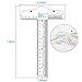 Clear Acrylic T-Square Ruler, Drafting T Square, Drafting Tools, T Ruler Transparent Crafting and Drafting Graduated T-Ruler Inch Metric T-Square Measuring Scale Rule Drafting Tools and Kits (6