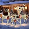 Winemana 3 pcs christmas reindeer decorations outdoor lighted large deer yard decor light up 3d deer family set for outside indoor lawn garden xmas holiday party gold  urban country home decor