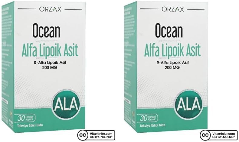 Ocean Orzax Alfa Lipoik Asit 200 Mg 30 Kapsül 74252 (2 paketi)
