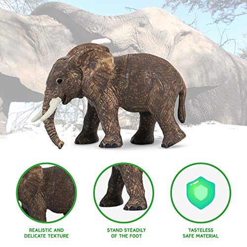 Animal Toy for Toddlers Zoo Animals Figures Play Set with Activity Play Mat and Trees, Realistic Jungle Animal Figurines Mom&Baby Animal Set with Elephant, Giraffe, Zebra Toy for Kids 24 Pieces - Thumbnail 4