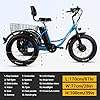 Geemax Electric Tricycle for Adults, 20" x 4.0 Fat Tire Electric Trike, 36V 350W 13Ah Lithium Battery UL Certified, Motorized 3 Wheel Electric Bicycle with Large Basket Outdoor Beach Sonw, Blue #4