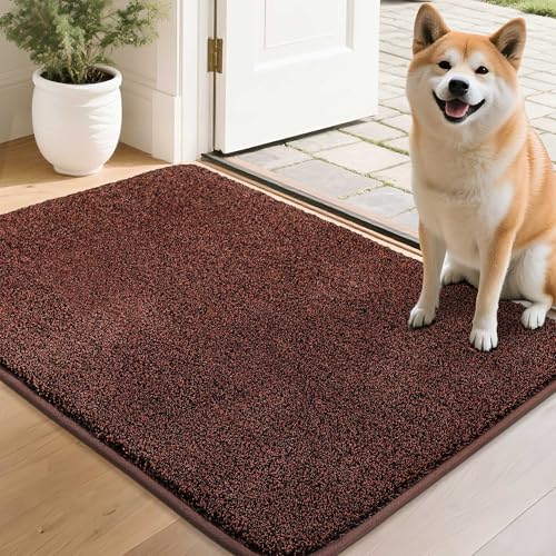 COSY HOMEER Nonslip Door Mats Indoor, 50x80cm Washable Dirt Trapper Welcome Front Doormat for Entryway Room Hallway, Absorbent Indoor Floor…