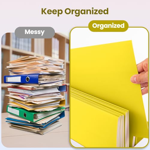 BIBRADAA® 10 Packs Folders with Pockets,Paper Folder Surface with Waterproofing,Letter Size,Holds 100 Plus Sheets,for School,Office,Business. (10, Multicolor Mixing) - Thumbnail 3