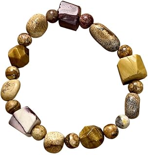 Pulsera de piedra marrón natural china ajustable, suave, saludable, jade de la suerte, accesorios de cheongsam Hanfu chino de verano for hombres y mujeres/770