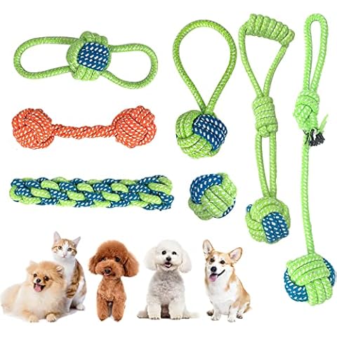 WALLE Dog Toys Puppy Toys for 8 Weeks 7PCS Durable Dog Rope Toys Chew Toys Gift Set for Small Dogs Teething Training Cover