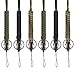 Bememo 6 Pieces Paracord Lanyard Keychain Utility Necklace Rope Cord Wrist Strap Parachute Cellphone Camera ID Holders for Outdoor Hiking Camping (Color 1)