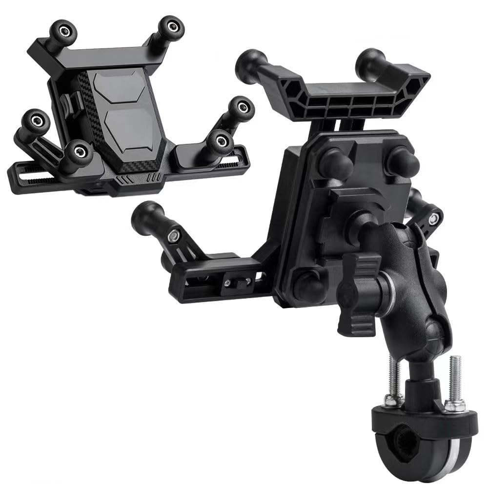 FUKWUNTO Motorcycle Phone Holder with Vibration Dampener, Motorcycle Bike Phone Mount Fit 4.7