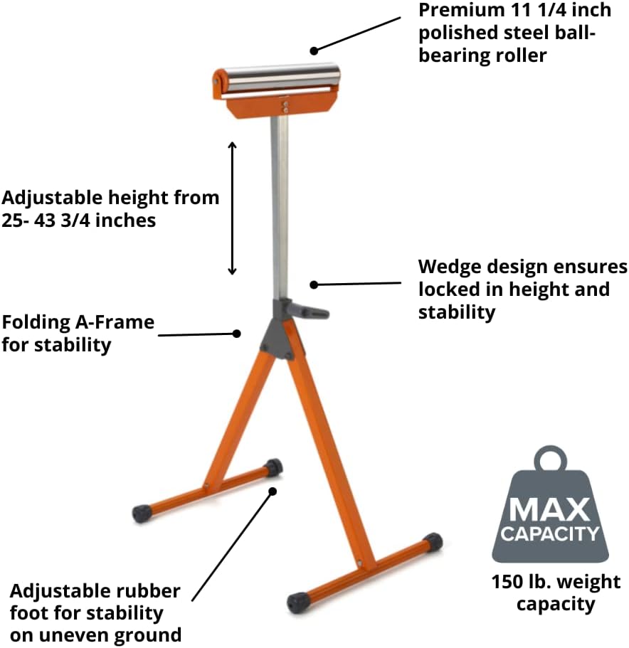 BORA Portamate PM-8000 Miter Saw Workstation and Adjustable Pedestal Roller, Mobile Rolling Workbench with Additional Outfeed Support Pedestal Roller for Carpenters, Contractors and DIY, PM-8000B BORA Portamate PM-8000 Miter Saw Workstation and Adjustable Pedestal Roller, Mobile Rolling Workbench with Additional Outfeed Support Pedestal Roller for Carpenters, Contractors and DIY, PM-8000B