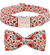 Unique Style Paws Dog Collar with Bow, Bowtie Dog Collar Adjustable Collars for Small Medium Larg...