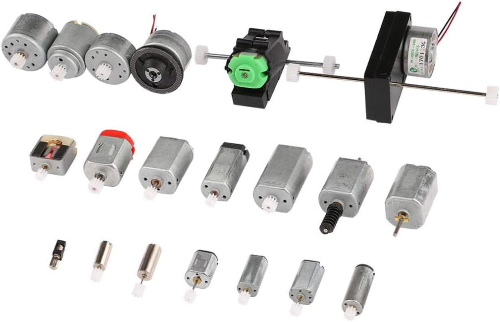Yeeco 20 PCS Electric DC Motor Engine Driver Set Centric Output Shaft with Gears for Technology Model DIY