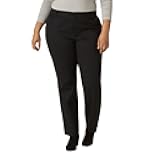 Womens Plus Size Wrinkle Free Relaxed Fit Straight Leg Pant