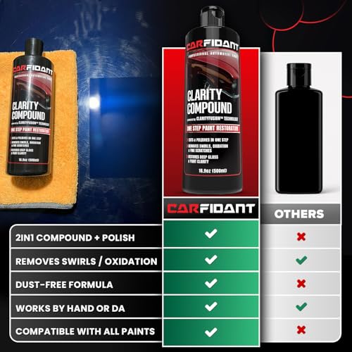 Image of Clarity Compound - Scratch & Swirl Remover for Cars with ClarityFusion Technology - One Step Scratch Remover for Clear Coat & Paint Restoration - Removes Scratches, Swirls & Oxidation - 16 oz