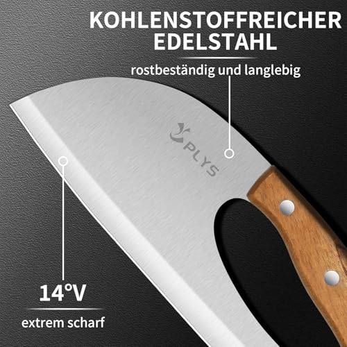 Plys Küchenmesser, Anti rutsch griff kochmesser profi messer, Scharfes Metzgermesser Fleischmesser Geeignet für Küche, Outdoor, Grill, Fleisch