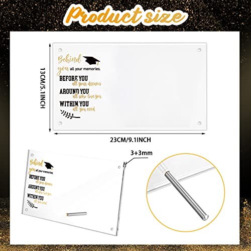 Weysat Inspirational Graduation Picture Frame 4 X 6 Inch Acrylic Graduation Frame Magnetic Graduation Photo Frame Tabletop Class Of 2023 Gifts For Graduates Desktop Display High School College #TOP2