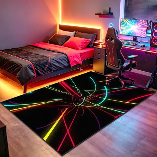 Tapis de chambre de salon de jeu protégeant le sol des roues - 6