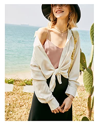 Ekouaer Women Camisole Adjustable Spaghetti Straps Tank Shirts Racerback Top Loose Sleeveless Camis Large #TOP2