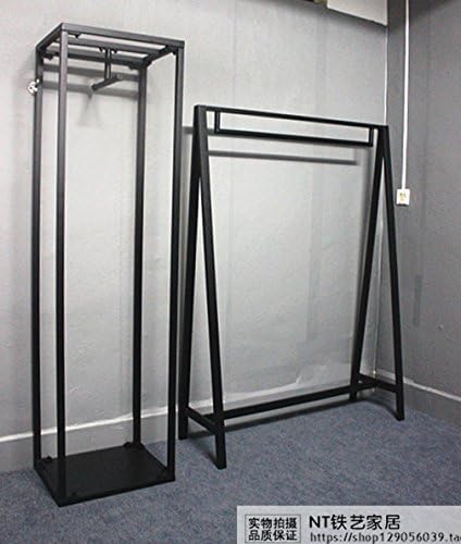 Retro wrought iron racks display stands floor fashion men shop shelves side-suspended,Hang 180x high side 160