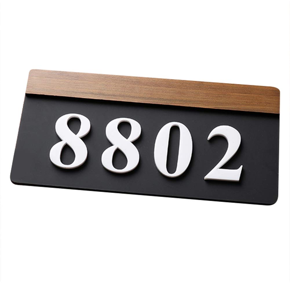 Custom Oval House Sign - 200x140mm Clear Acrylic Door Plate With Your Number & Street Name (Silver/Black)