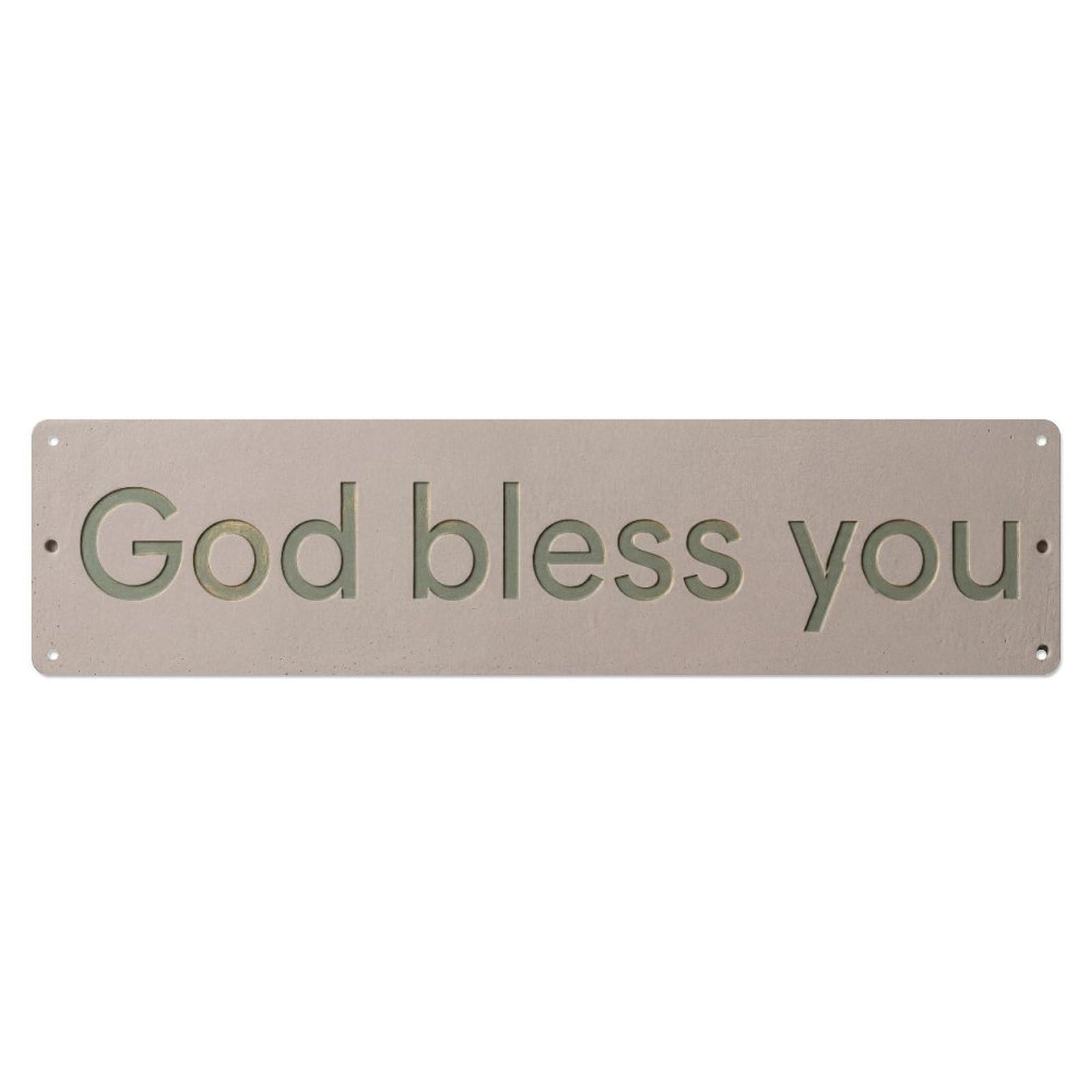 God Bless You Blessing Faith 1 Metal Tin Skinny Sign Plaque Wall Decor for Cafe, Club Bar, Office, Home Garden Metal Poster 4x16Inch