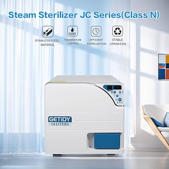 Digital LED Screen Automatic Steam lab Autoclave High Temperature Class N Lab Sterilizer Equipment/Button Automatic Drying Function with Heating Coil 16L/18L/23L (18L)
