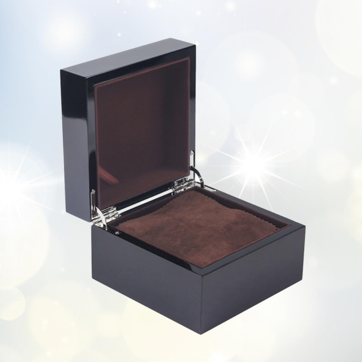 EXCEART Caja de Madera Negra para Relojes, Vitrina Elegante