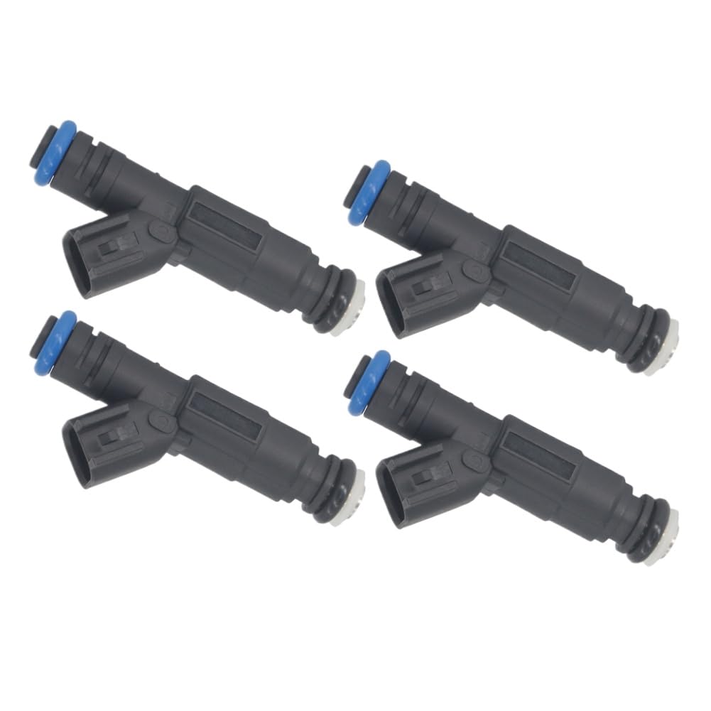 Anrnkyhsh 4 Pcs 12567905 Fuel Injector Nozzle Unit Compatible With Mercruiser 4.3L 5.0L 5.7L 6.2L 350 Mag Mpi Engine Replacement For 0280158165 0280156081(4 Pcs 12567905)